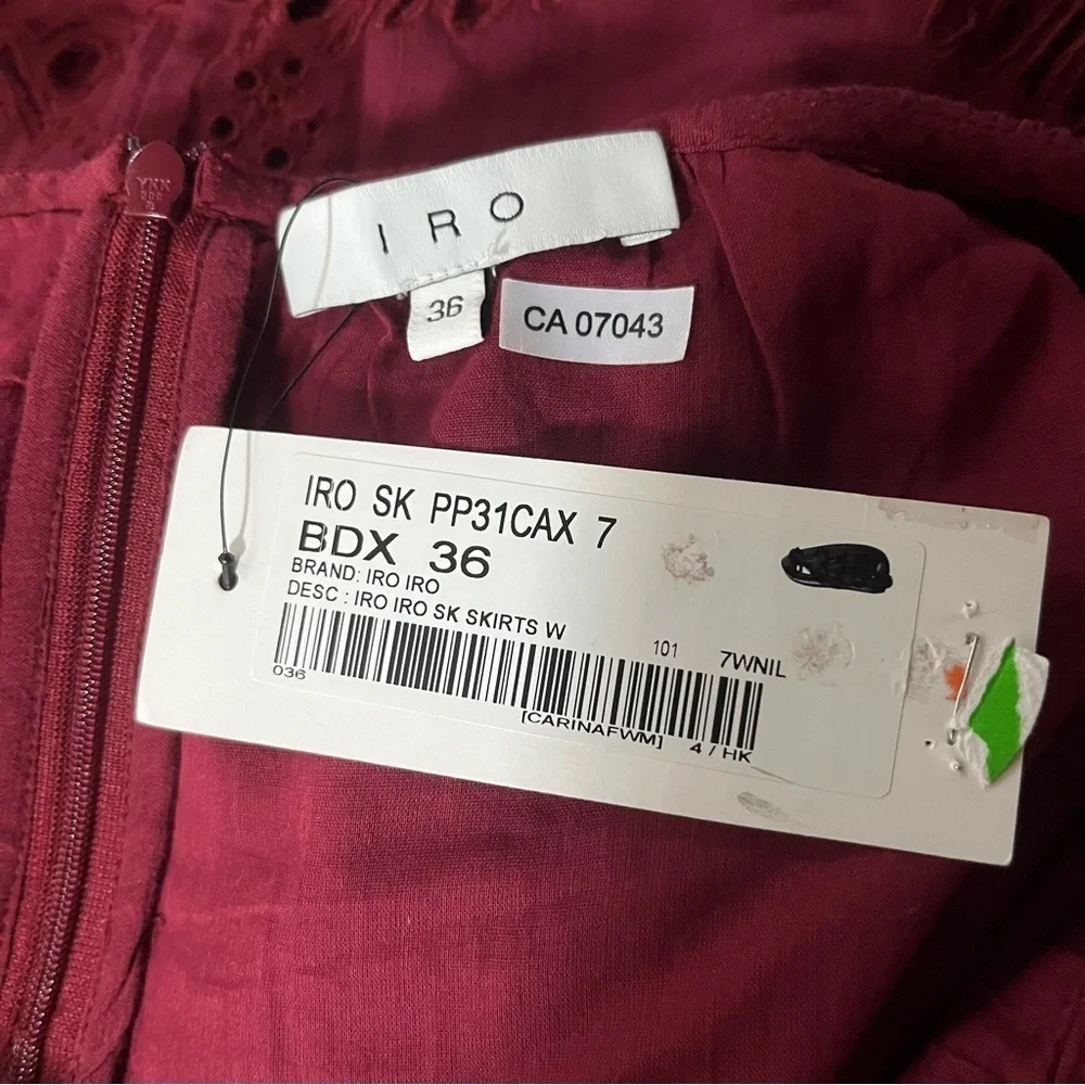 NWT IRO Paris Carina Eyelet Mini Skirt - Picture 10 of 11
